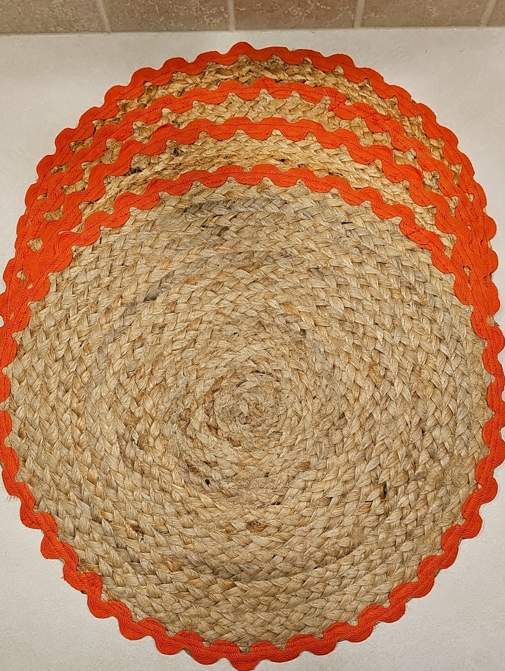 Set Of 4 Round Poppy Chargers By Hearth & Hand With Magnolia